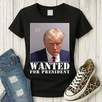 Trump Mugshot Wanted For President Women's T-Shirt thumb 3