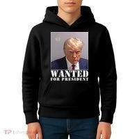 Trump Mugshot Wanted For President Kids Hoodie thumb 4