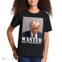 Trump Mugshot Wanted For President Kids T-Shirt thumb 2