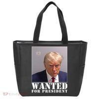 Trump Mugshot Wanted For President Tote Bag thumb 0