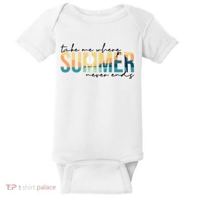 Take Me Where Summer Never Ends Baby Bodysuit