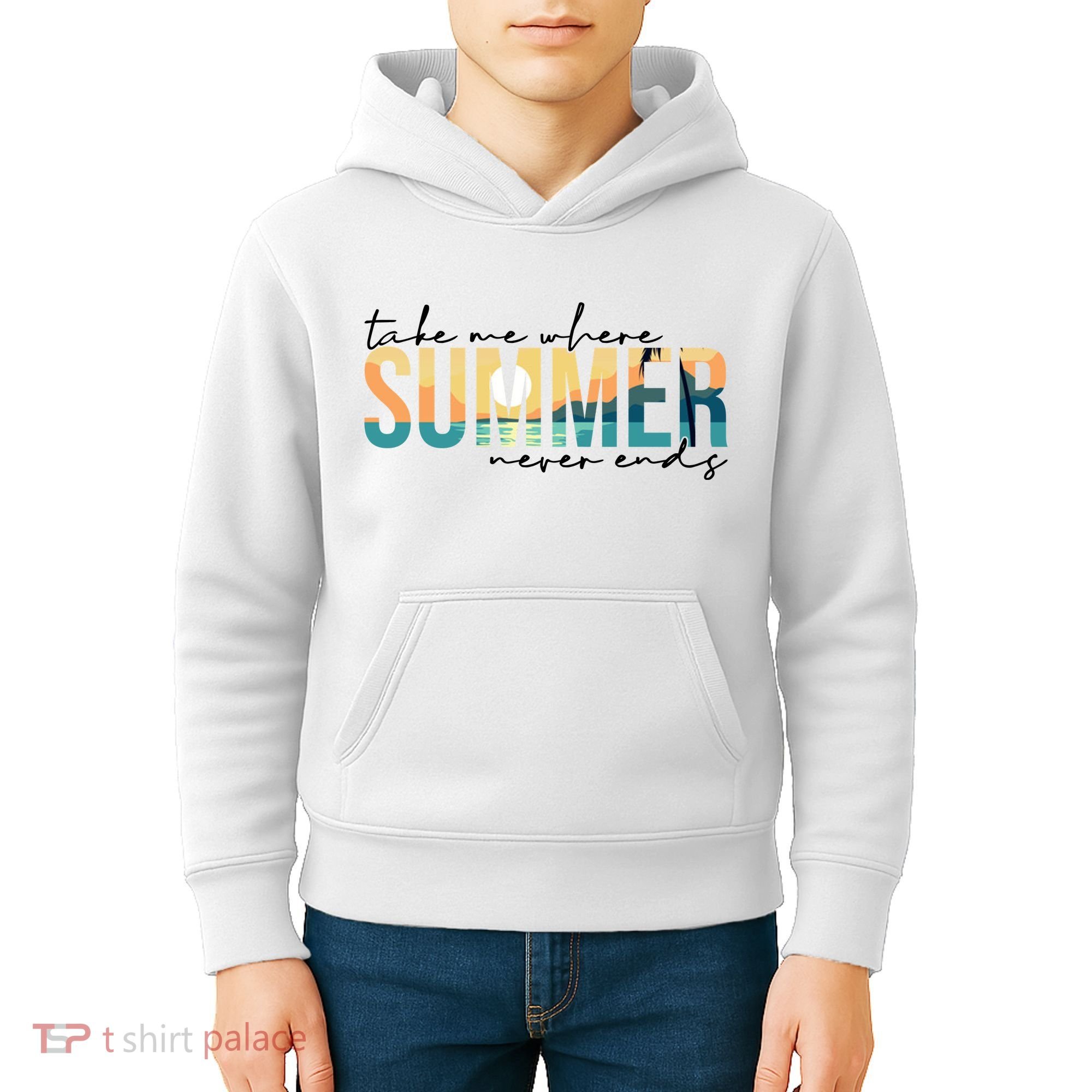 Take Me Where Summer Never Ends Kids Hoodie