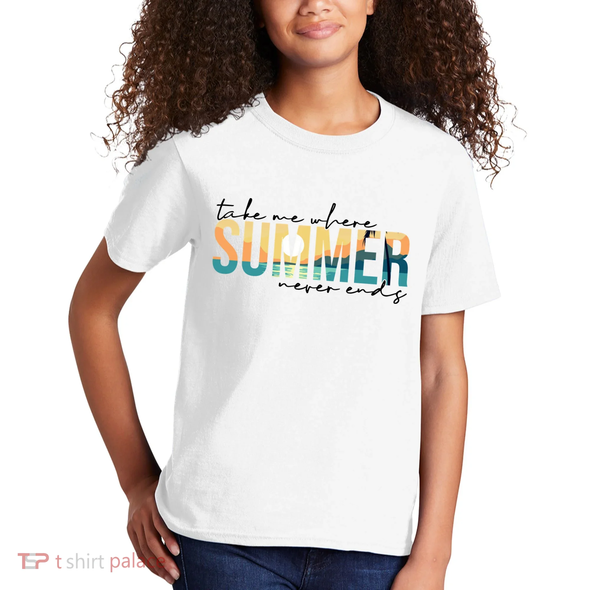 Take Me Where Summer Never Ends Kids T-Shirt