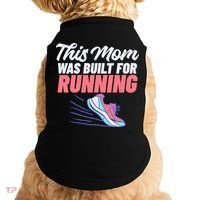 This Mom Was Built For Running Mother Marathon Runner Gift Doggie Tank thumb 0