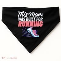 This Mom Was Built For Running Mother Marathon Runner Gift USA-Made Doggie Bandana thumb 0