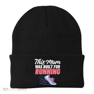This Mom Was Built For Running Mother Marathon Runner Gift Beanie