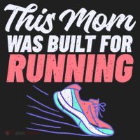 This Mom Was Built For Running Mother Marathon Runner Gift Beanie thumb 2