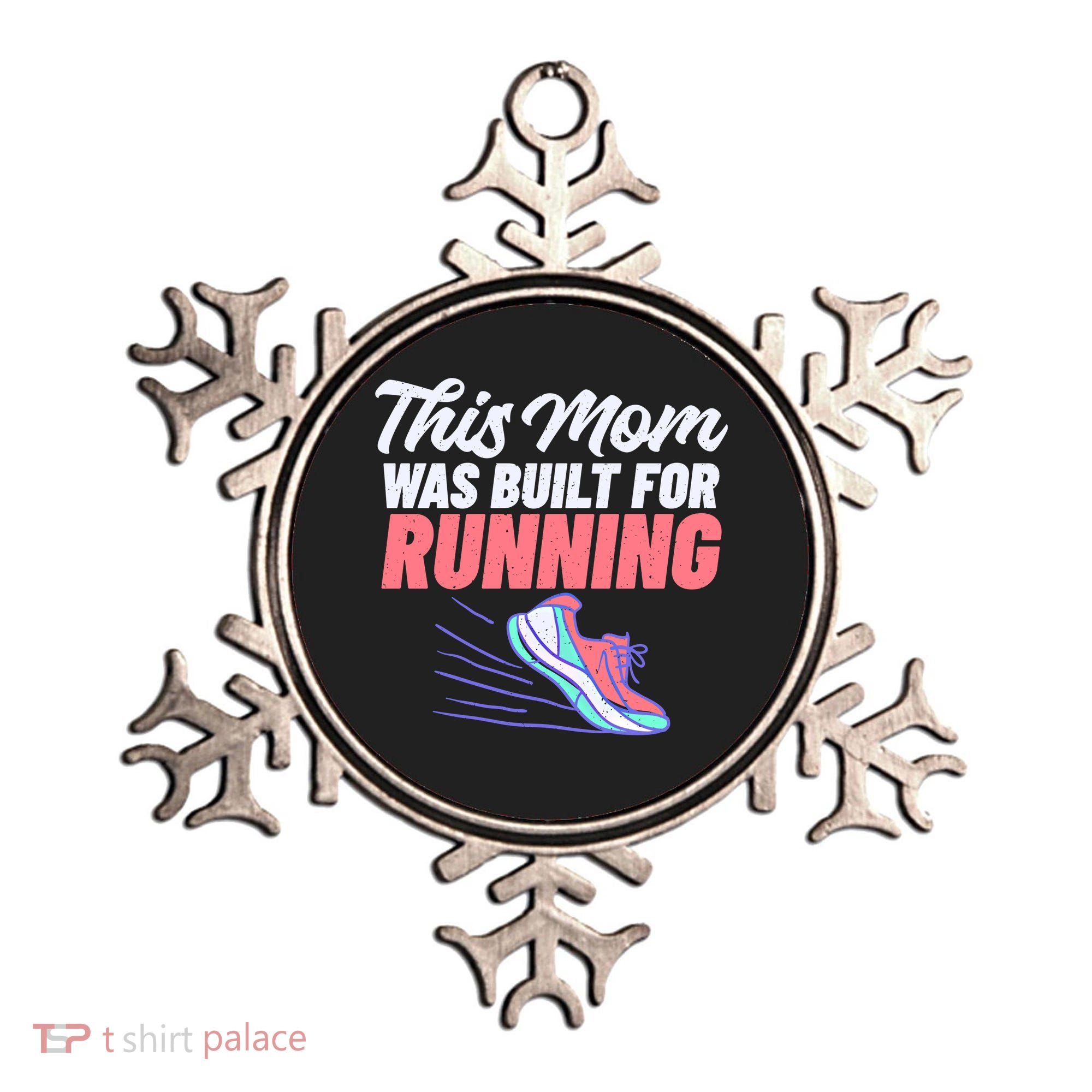 This Mom Was Built For Running Mother Marathon Runner Gift Ornament