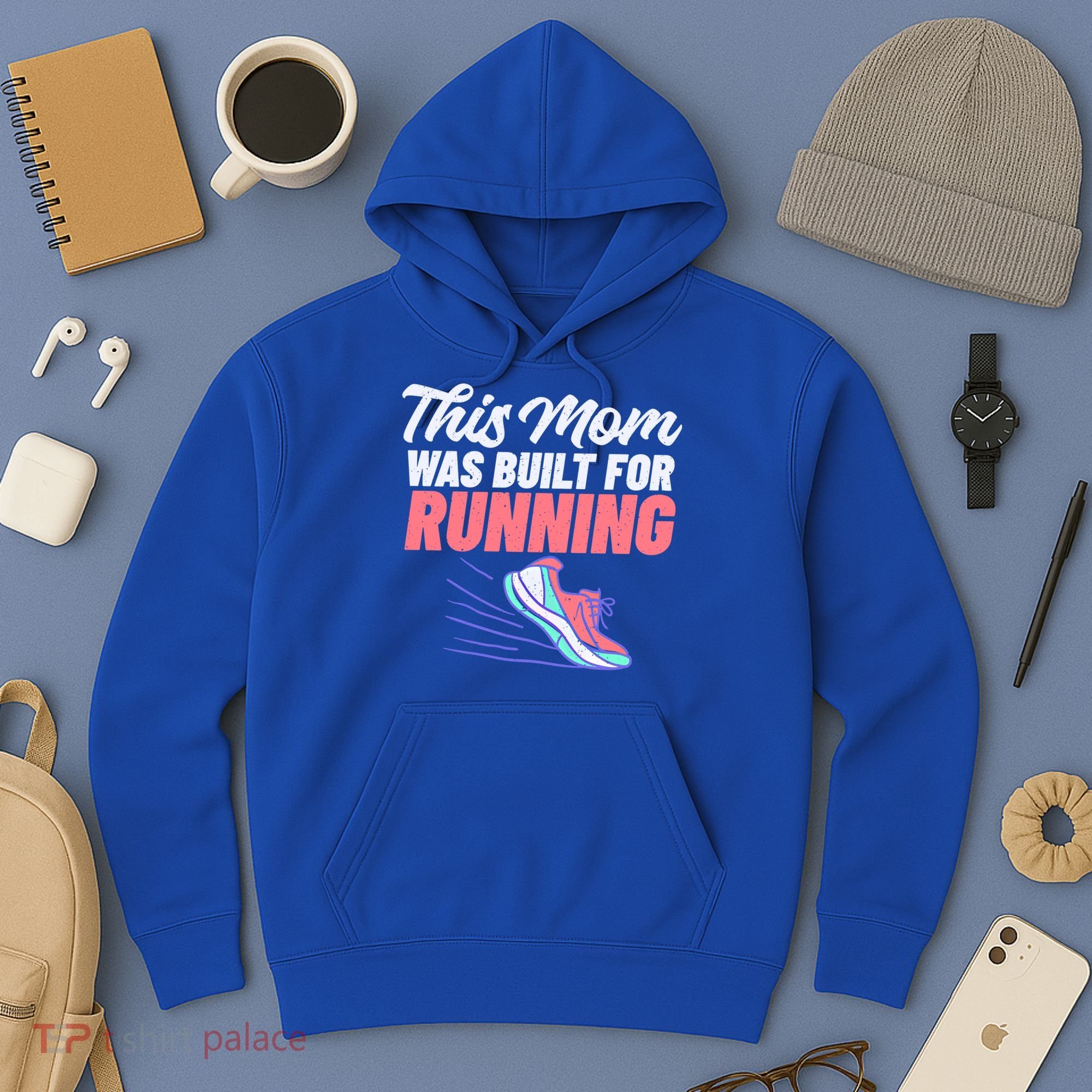 This Mom Was Built For Running Mother Marathon Runner Gift Hoodie