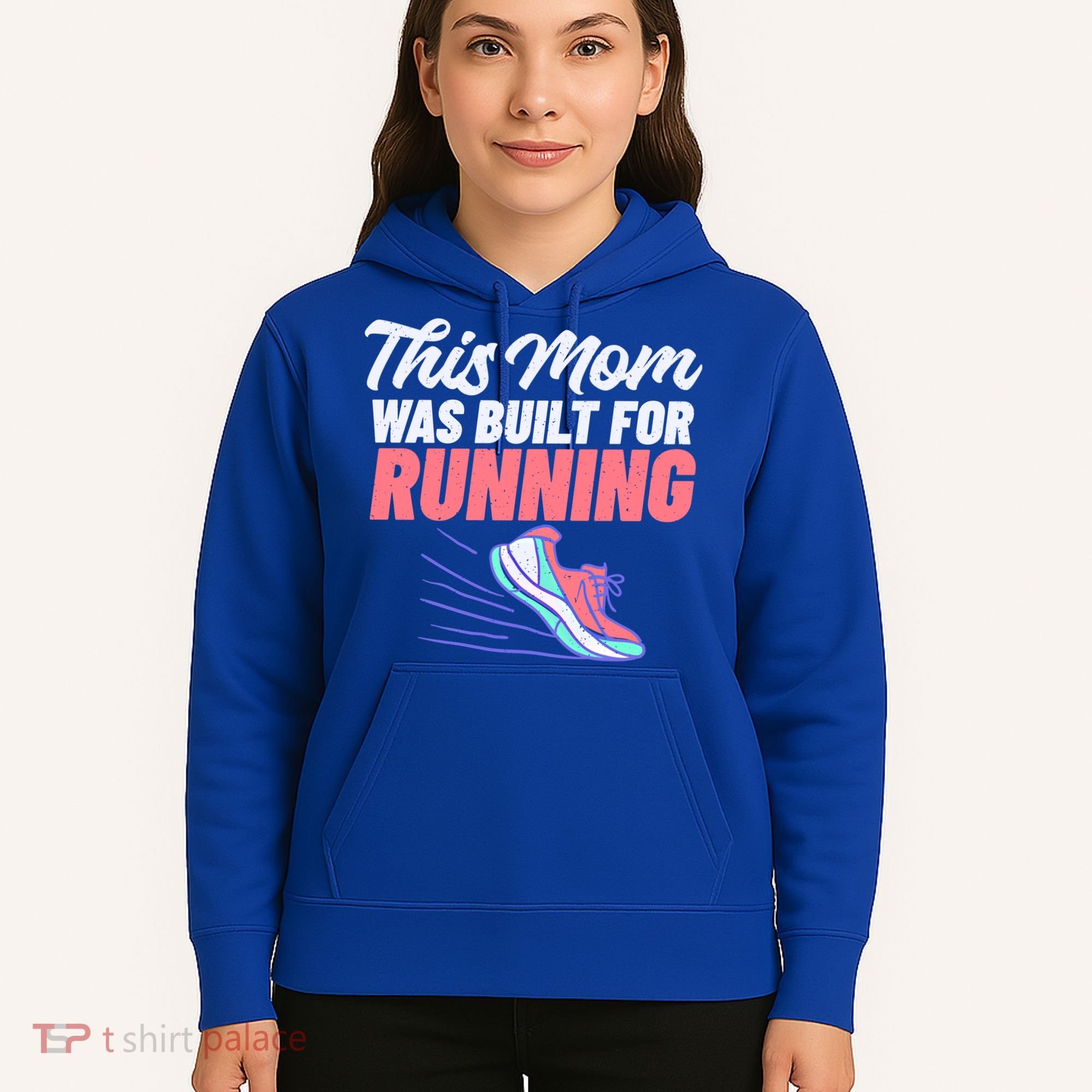 This Mom Was Built For Running Mother Marathon Runner Gift Hoodie