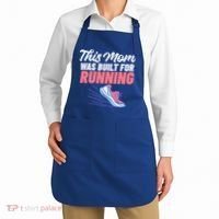 This Mom Was Built For Running Mother Marathon Runner Gift Apron thumb 2