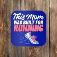 This Mom Was Built For Running Mother Marathon Runner Gift Coaster thumb 0