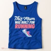 This Mom Was Built For Running Mother Marathon Runner Gift Tank Top thumb 2