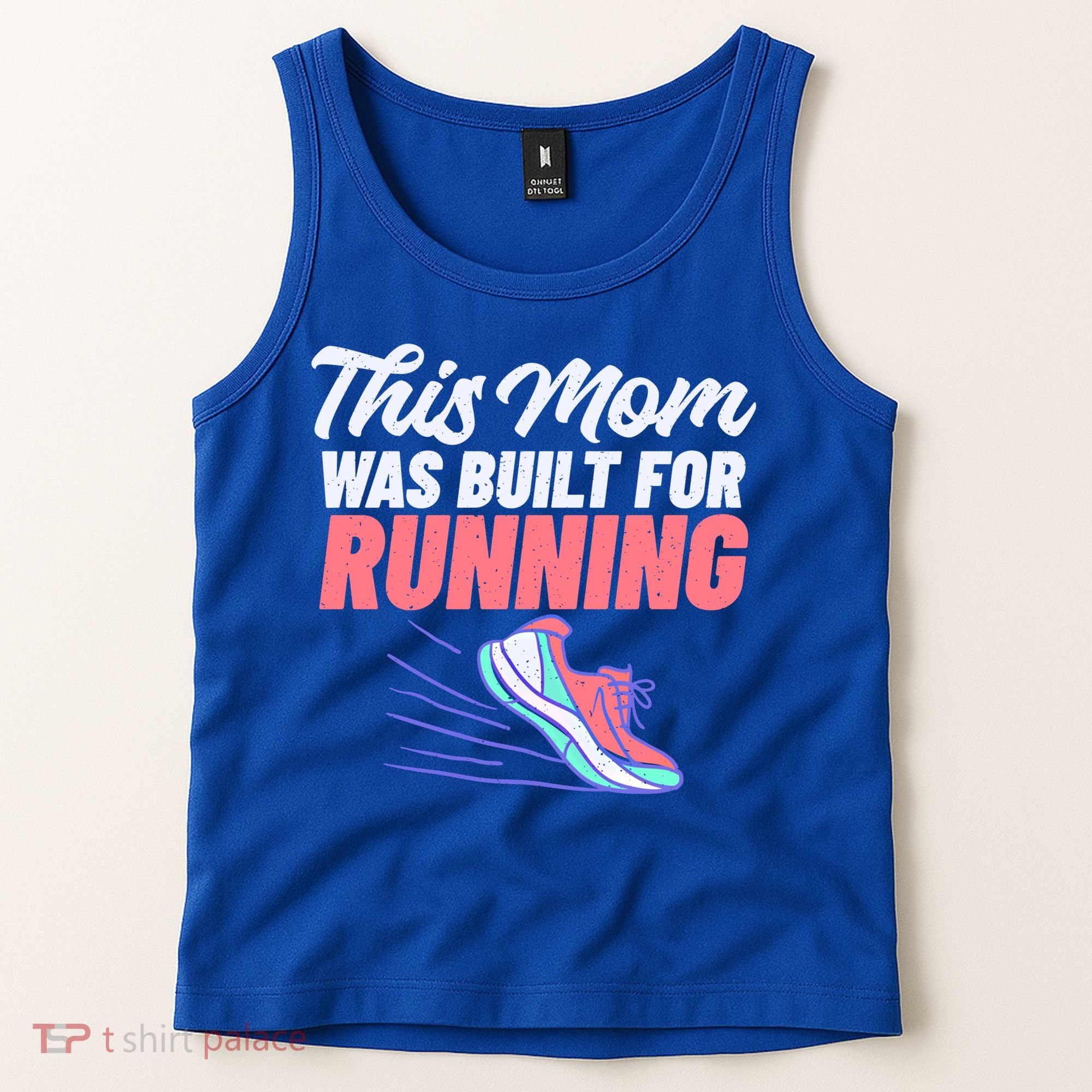 This Mom Was Built For Running Mother Marathon Runner Gift Tank Top