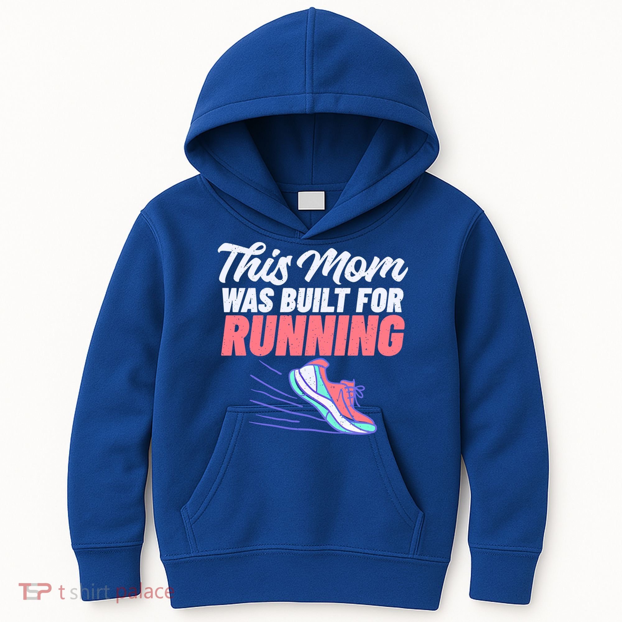 This Mom Was Built For Running Mother Marathon Runner Gift Kids Hoodie
