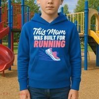 This Mom Was Built For Running Mother Marathon Runner Gift Kids Hoodie thumb 2