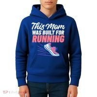 This Mom Was Built For Running Mother Marathon Runner Gift Kids Hoodie thumb 4