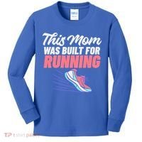 This Mom Was Built For Running Mother Marathon Runner Gift Kids Long Sleeve Shirt thumb 0