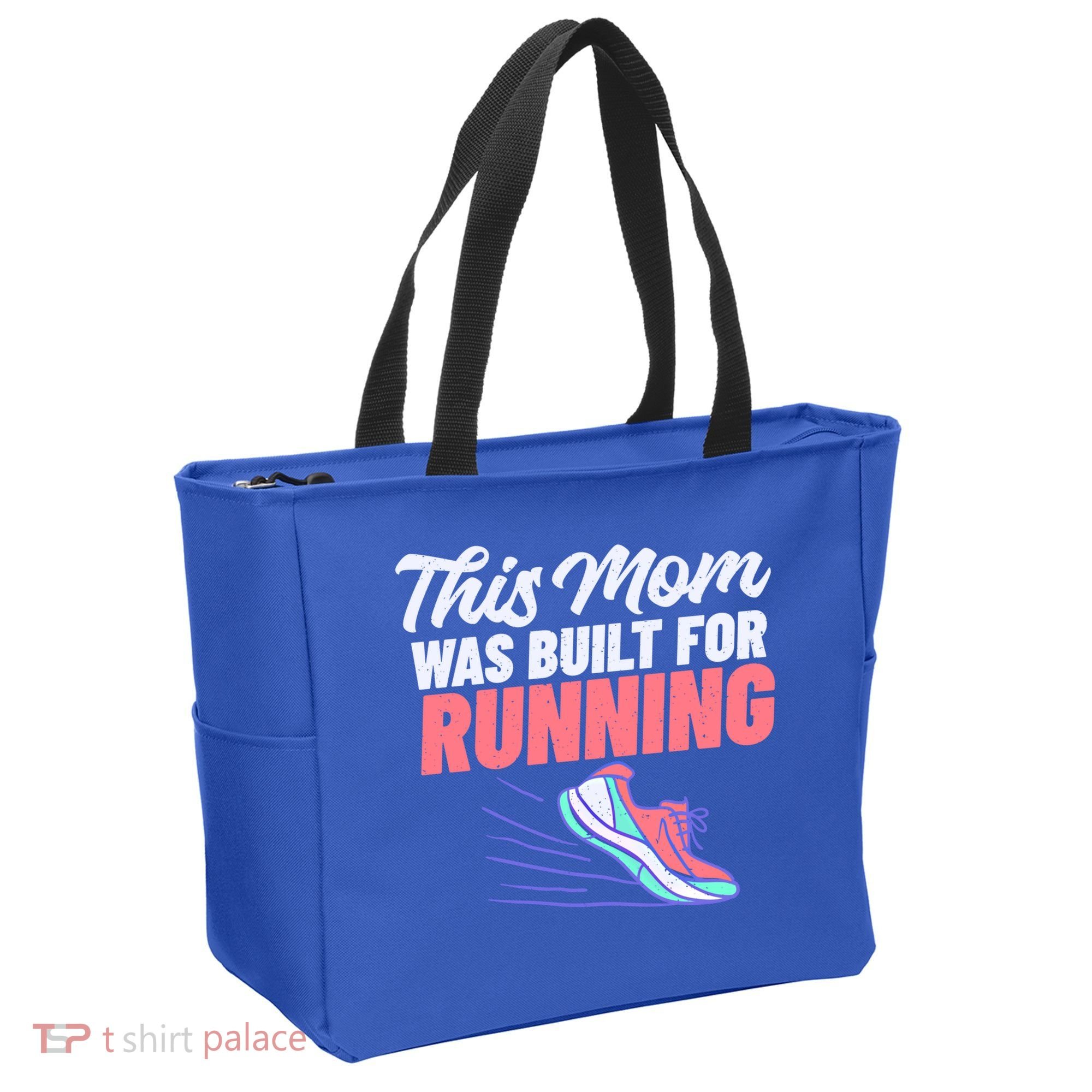 This Mom Was Built For Running Mother Marathon Runner Gift Tote Bag