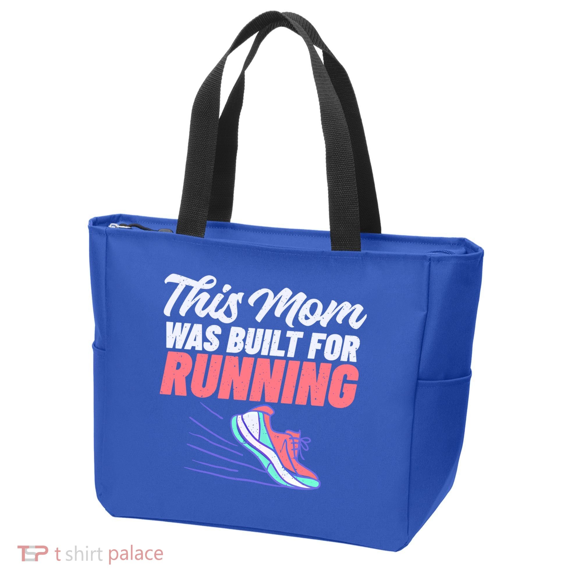 This Mom Was Built For Running Mother Marathon Runner Gift Tote Bag
