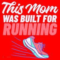 This Mom Was Built For Running Mother Marathon Runner Gift Santa Hat thumb 1