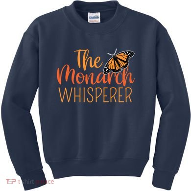 The Monarch Whisperer Cute Entomology Butterfly Kids Sweatshirt