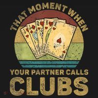 The Moment When Your Partner Call Clubs Euchre Card Game Women's Hoodie thumb 2