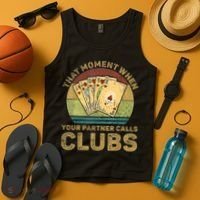 The Moment When Your Partner Call Clubs Euchre Card Game Tank Top thumb 4