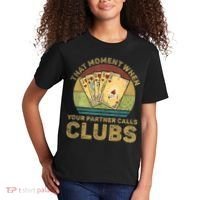 The Moment When Your Partner Call Clubs Euchre Card Game Kids T-Shirt thumb 2