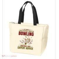 Talk Myself When Bowling Need Expert Advice Ten Pin Bowling Tote Bag thumb 3