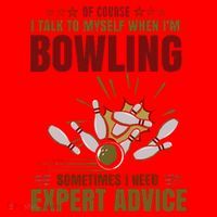 Talk Myself When Bowling Need Expert Advice Ten Pin Bowling Santa Hat thumb 1