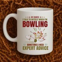 Talk Myself When Bowling Need Expert Advice Ten Pin Bowling Coffee Mug thumb 2