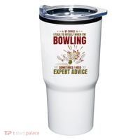 Talk Myself When Bowling Need Expert Advice Ten Pin Bowling Tumbler thumb 0