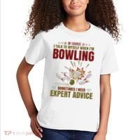 Talk Myself When Bowling Need Expert Advice Ten Pin Bowling Kids T-Shirt thumb 2