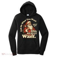 Tell Me What You Want Funny Christas Santa Retro Women's Hoodie thumb 0