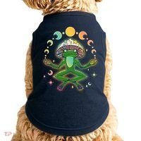 Trippy Meditating Yoga Mushroom Frog Toad Doggie Tank thumb 0