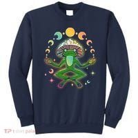 Trippy Meditating Yoga Mushroom Frog Toad Sweatshirt thumb 0