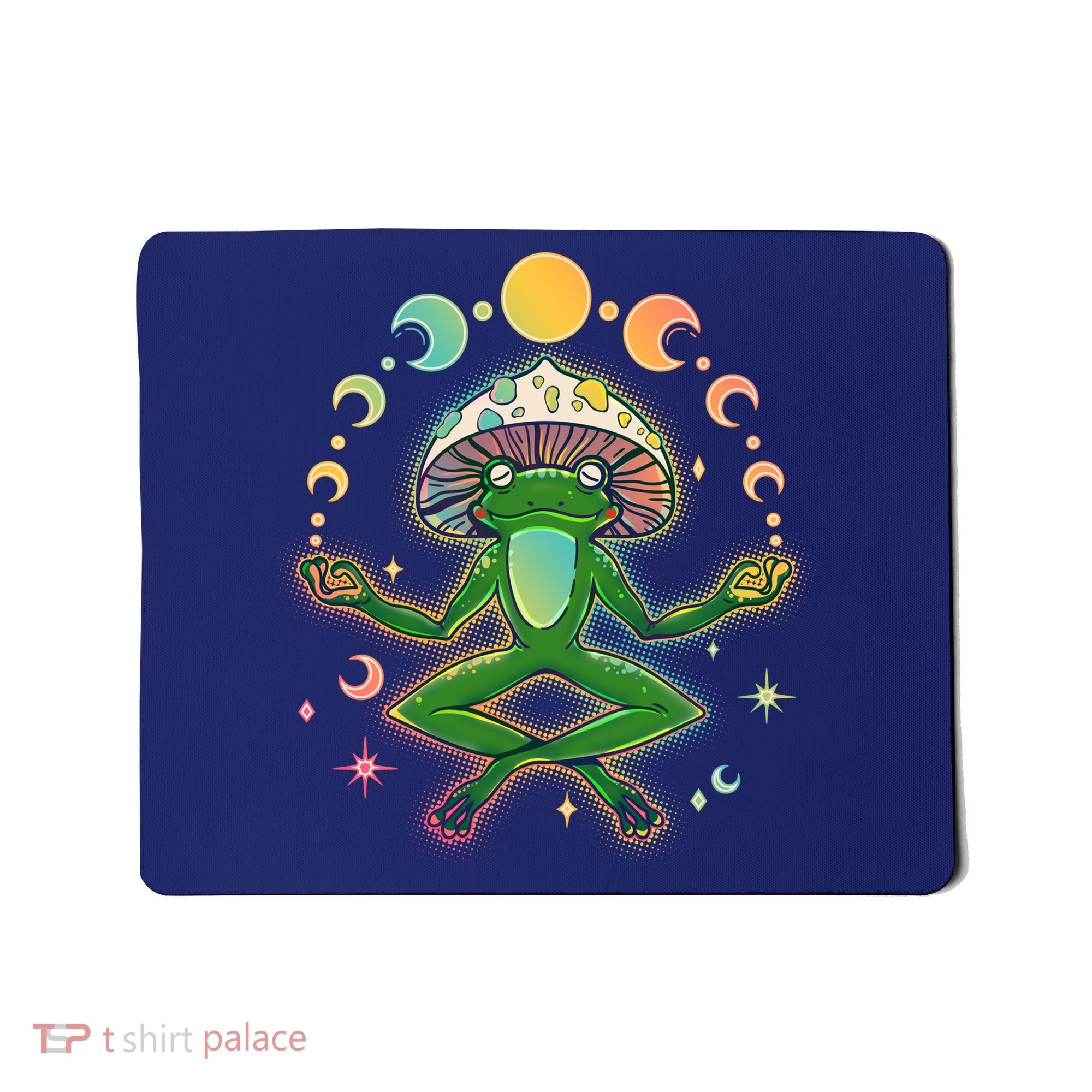 Trippy Meditating Yoga Mushroom Frog Toad Mousepad