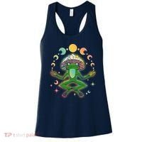 Trippy Meditating Yoga Mushroom Frog Toad Women's Tank Top thumb 0