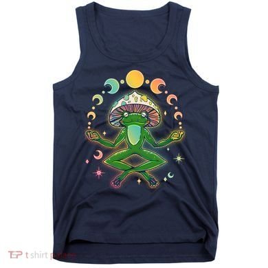 Trippy Meditating Yoga Mushroom Frog Toad Tank Top