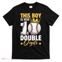 This Now 10 Double Digits Baseball 10 Years Old Birthday T-Shirt thumb 0