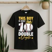 This Now 10 Double Digits Baseball 10 Years Old Birthday T-Shirt thumb 2