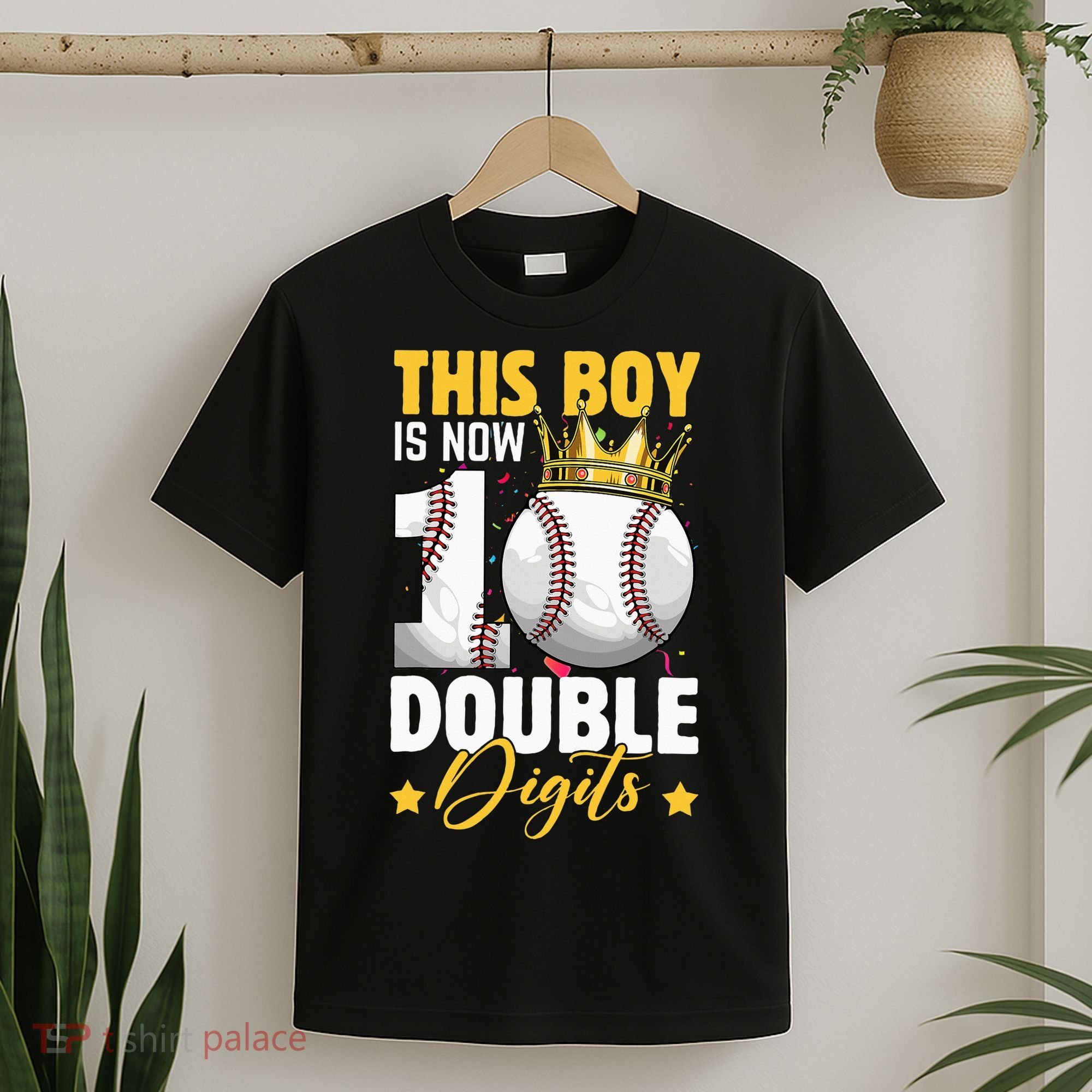 This Now 10 Double Digits Baseball 10 Years Old Birthday T-Shirt