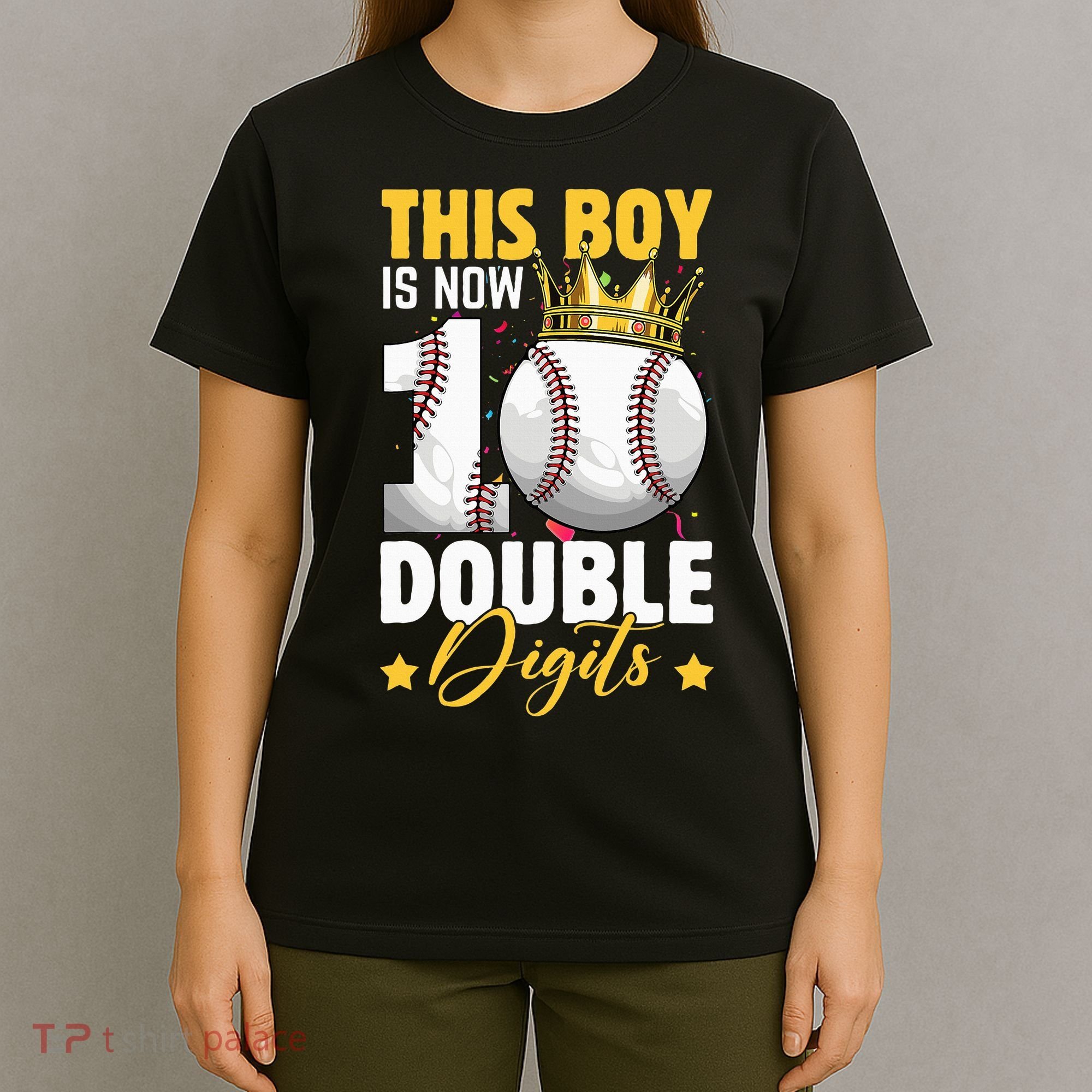 This Now 10 Double Digits Baseball 10 Years Old Birthday T-Shirt