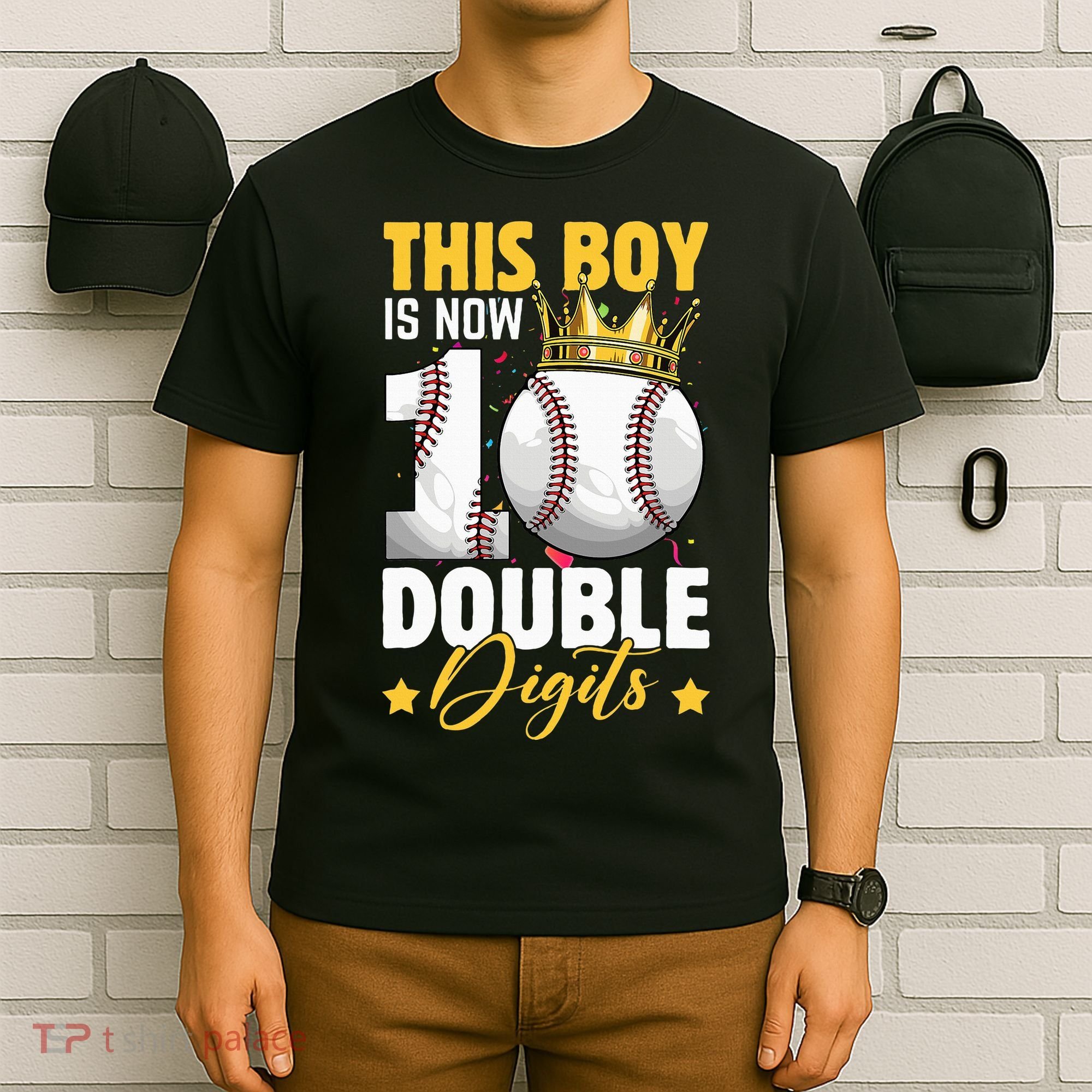 This Now 10 Double Digits Baseball 10 Years Old Birthday T-Shirt