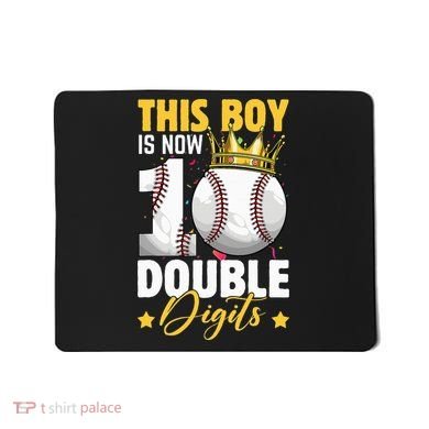This Now 10 Double Digits Baseball 10 Years Old Birthday Mousepad