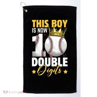 This Now 10 Double Digits Baseball 10 Years Old Birthday Golf Towel