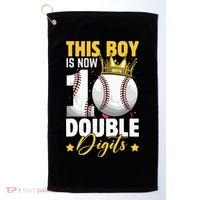 This Now 10 Double Digits Baseball 10 Years Old Birthday Golf Towel thumb 0