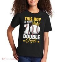 This Now 10 Double Digits Baseball 10 Years Old Birthday Kids T-Shirt thumb 2
