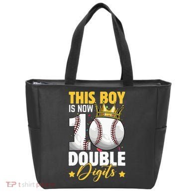 This Now 10 Double Digits Baseball 10 Years Old Birthday Tote Bag